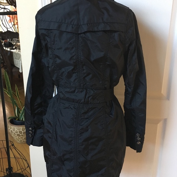 Vintage 1980’s Black Wind Breaker Trench Coat⭐️ - Picture 3 of 9